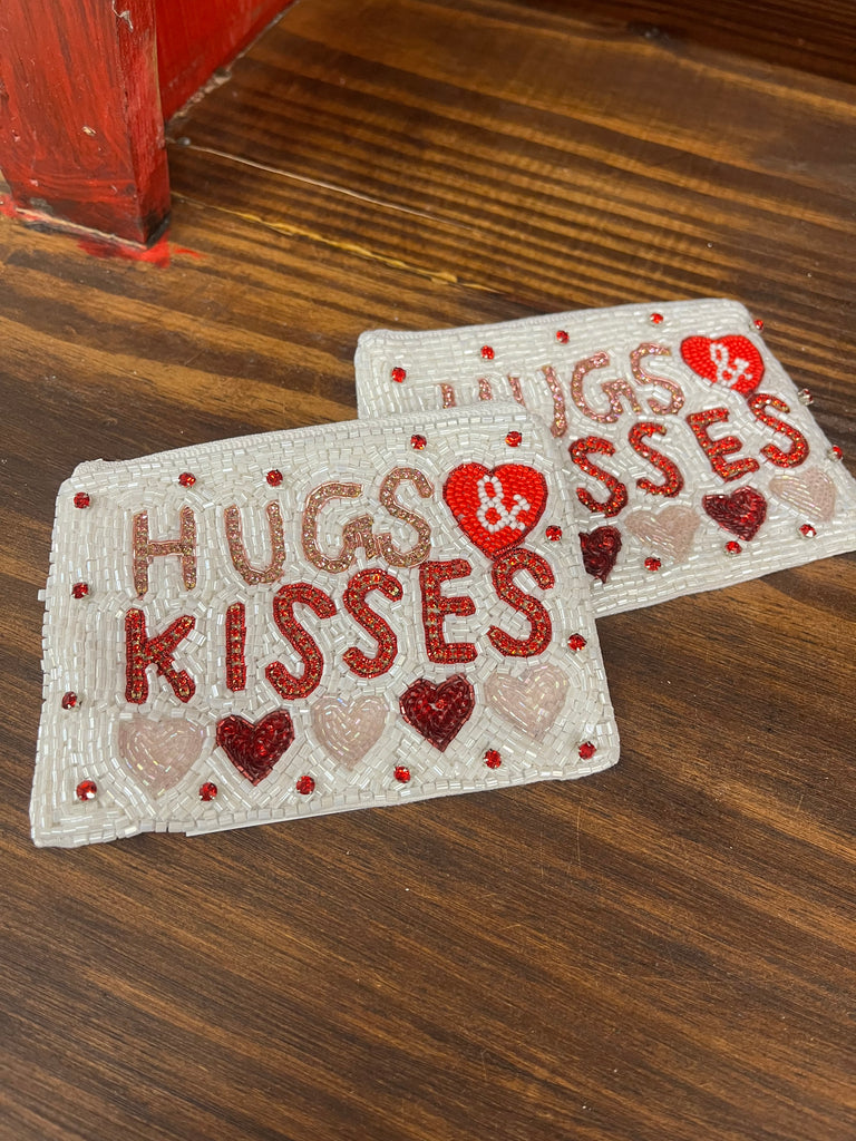 Beaded Hugs & Kisses Pouch