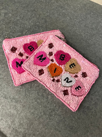 Be Mine Beaded Coin Purse