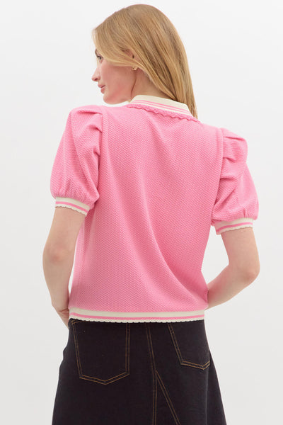 The Melanie Pink Top