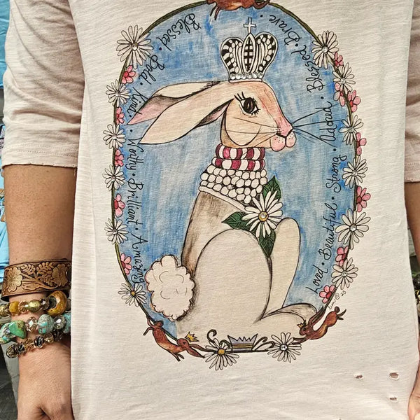 The Queen Bunny Graphic Top