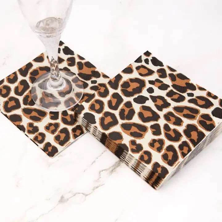 The Luxy Leopard Cocktail Napkin