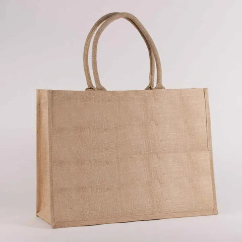 The Jute Natural Tote with Pocket