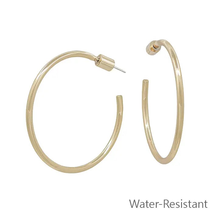 Thin Gold Hoop Earring