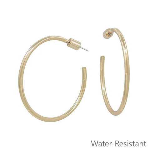 Thin Gold Hoop Earring