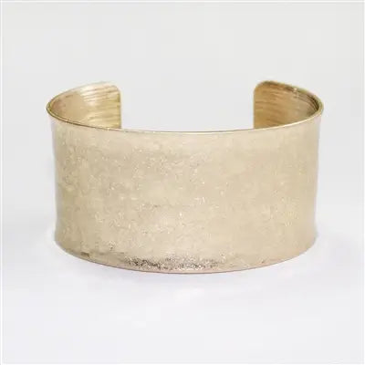 Gold Wide Cuff Bracelet 1.25"